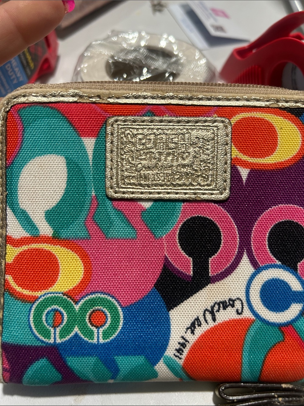 Coach Poppy Graphic Canvas wallet